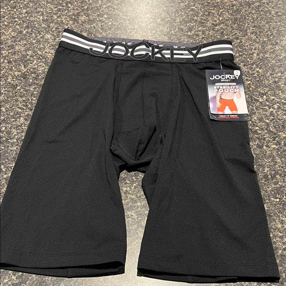 Jockey Black Boxer Shorts with Gray Waistband